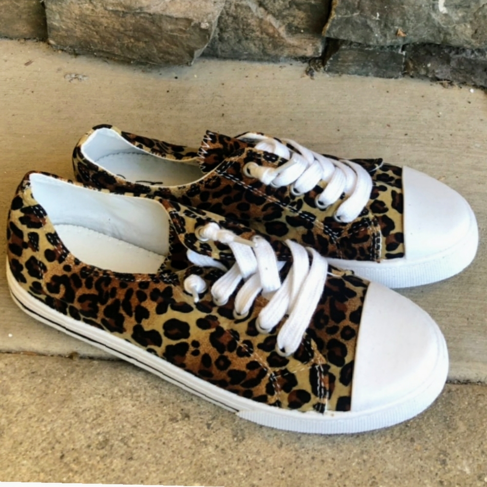 Leopard print sneakers NWB